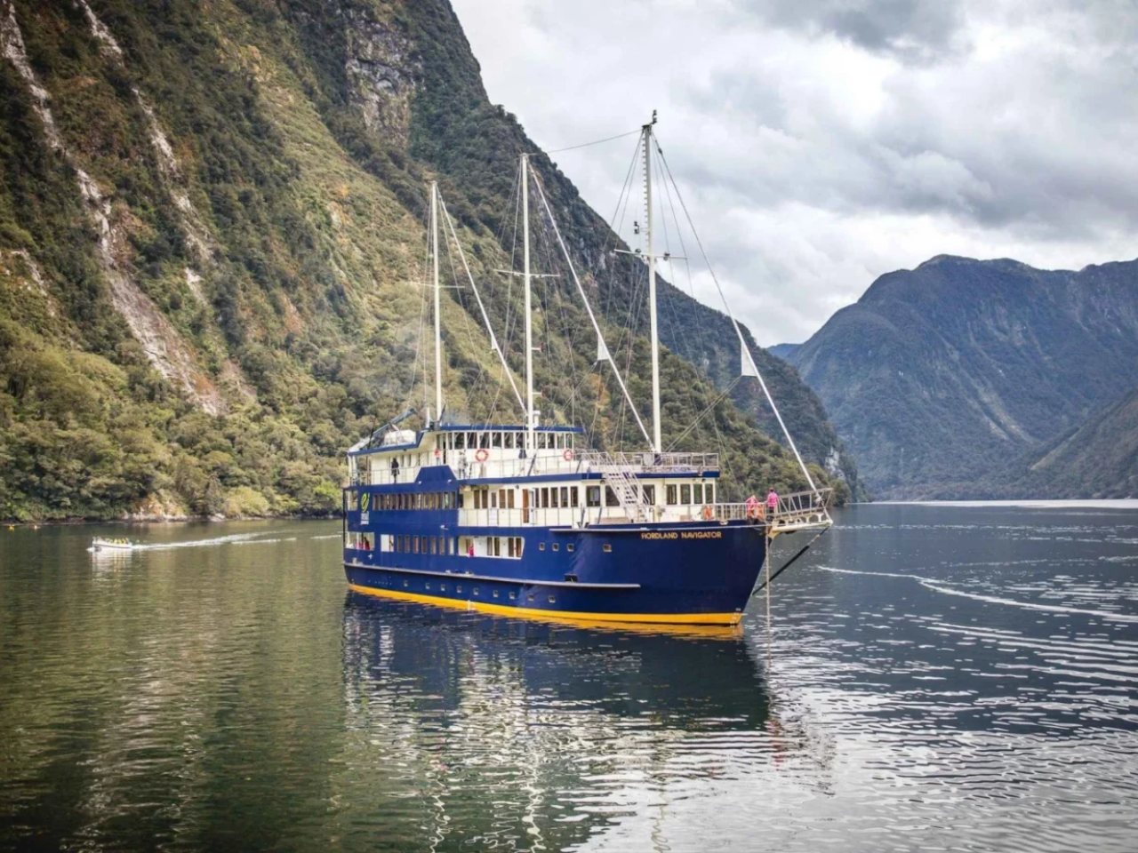 Pivot Trip small-group New Zealand tour for gay men — Doubtful Sound Fjordland Navigator boat overnight cruise