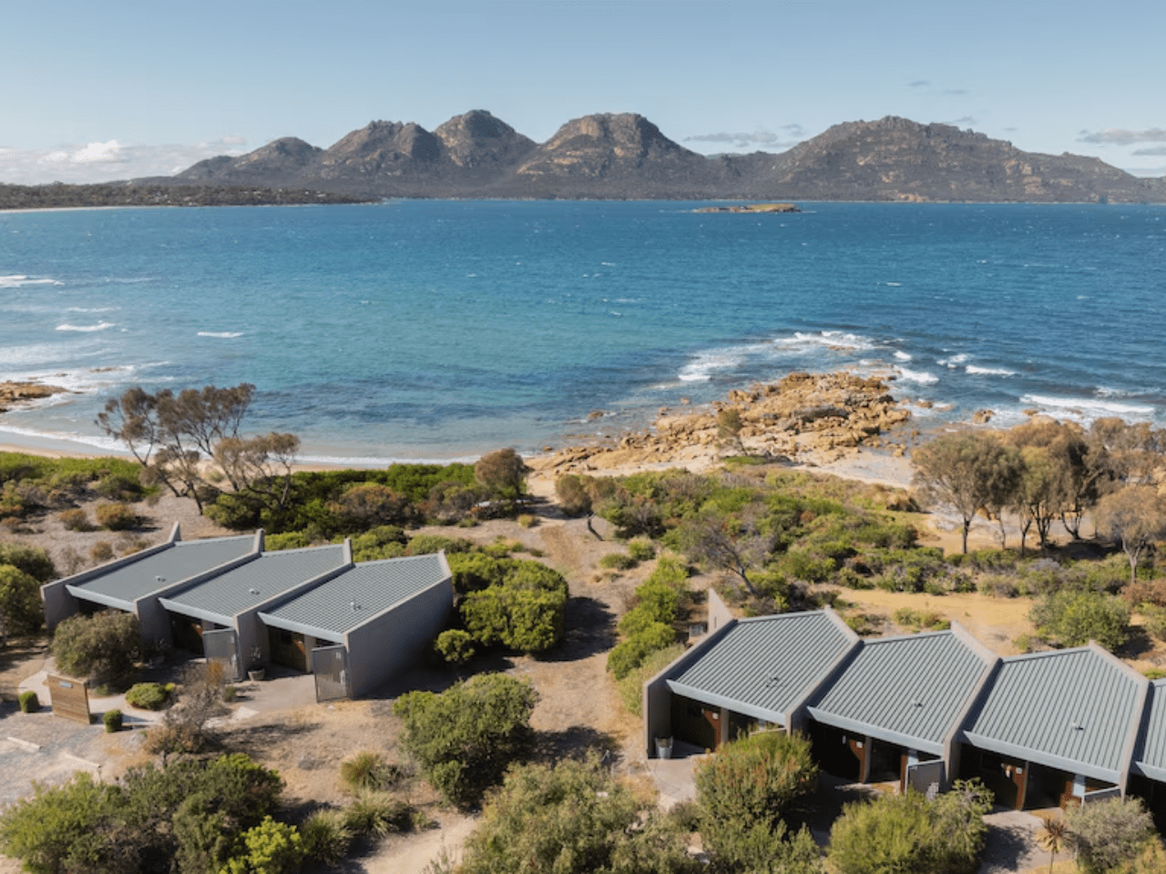 Pivot Trip small-group Australia tour for gay men gay travel — boutique hotel Coles Bay