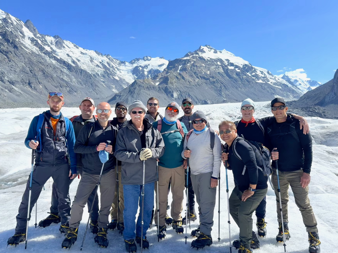 Pivot Trip small-group New Zealand tour for gay men gay travel — Tasman Glacier Hike