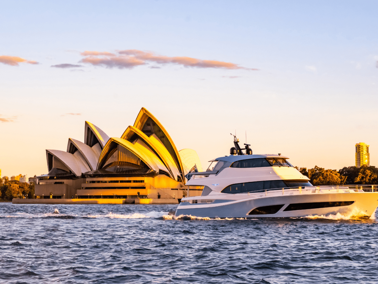 Pivot Trip small-group Australia tour for gay men gay travel — Sydney Harbour Boat Cruise Sunset