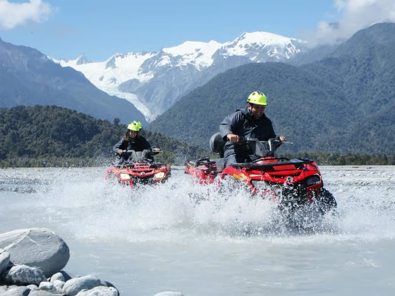 Pivot Trip small-group New Zealand tour for gay men — Franz Josef Quad-Bike Off-Road Adventure