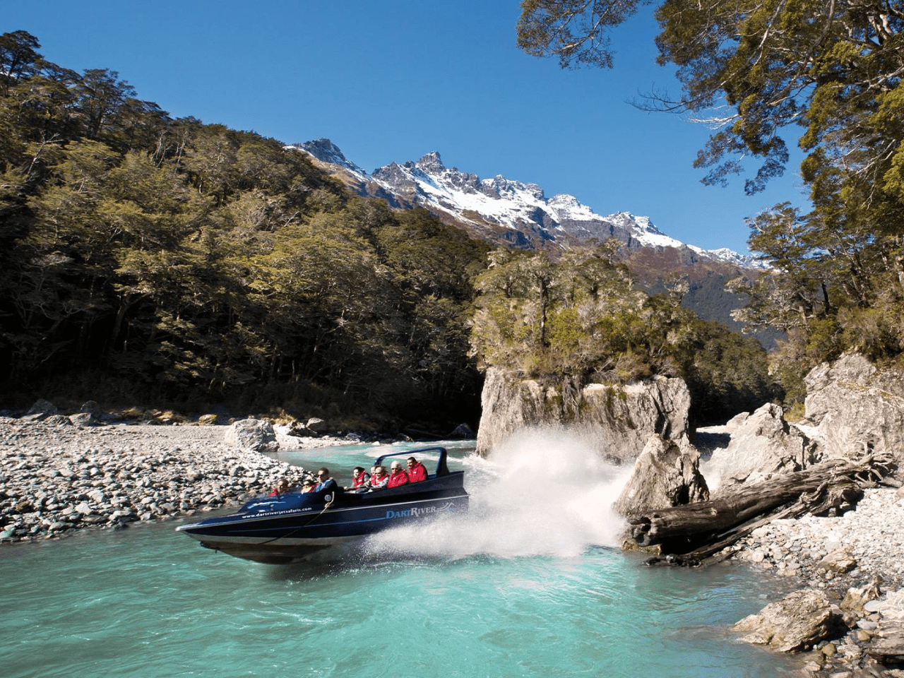 Pivot Trip small-group New Zealand tour for gay men — Dart River Wilderness Adventure