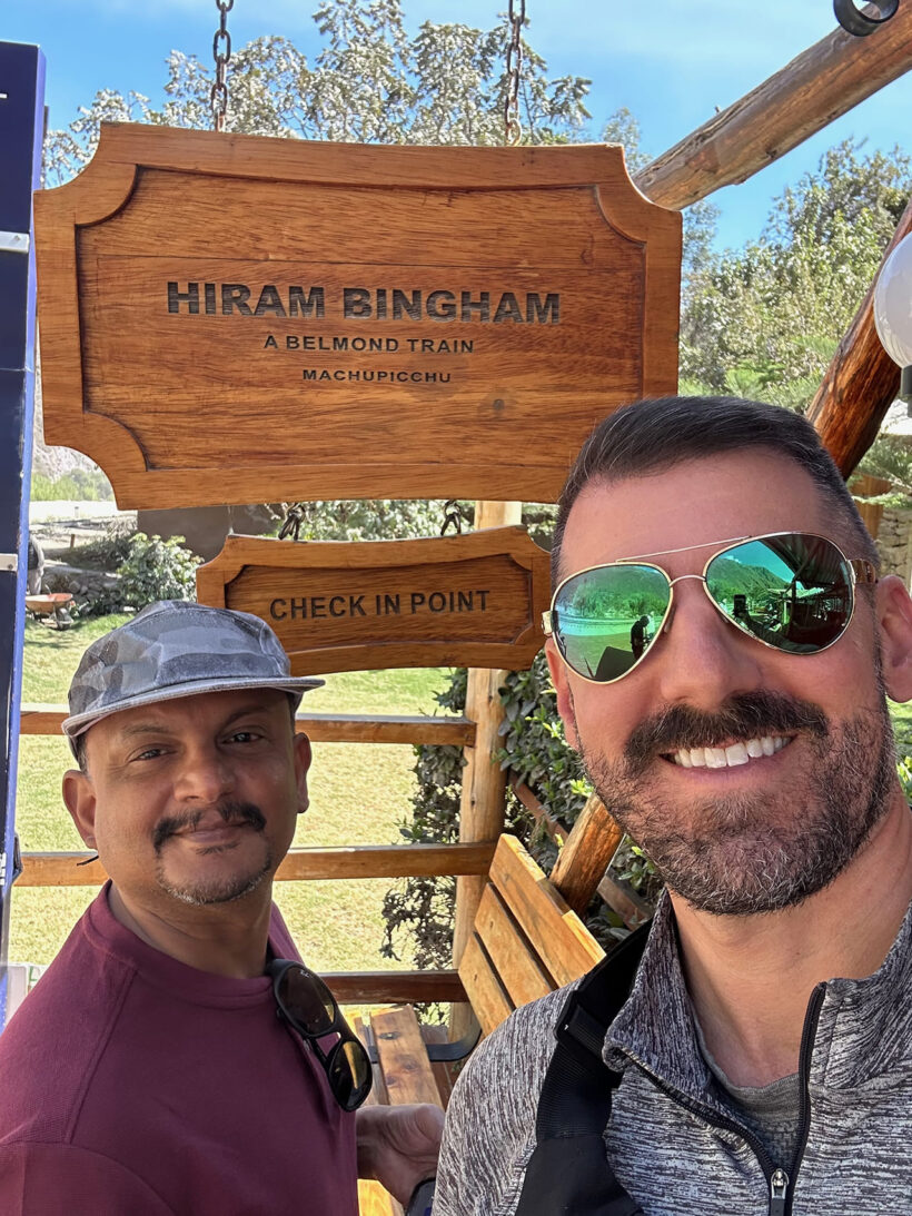 Cory and traveler at Hiram Bingam