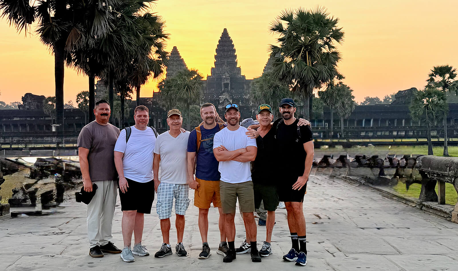 A group of gay men on a Pivot Trip